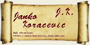 Janko Koraćević vizit kartica